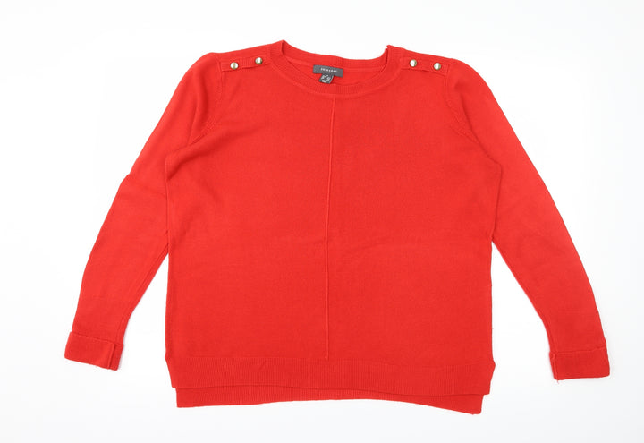 Primark Womens Red  Knit Pullover Jumper Size 12