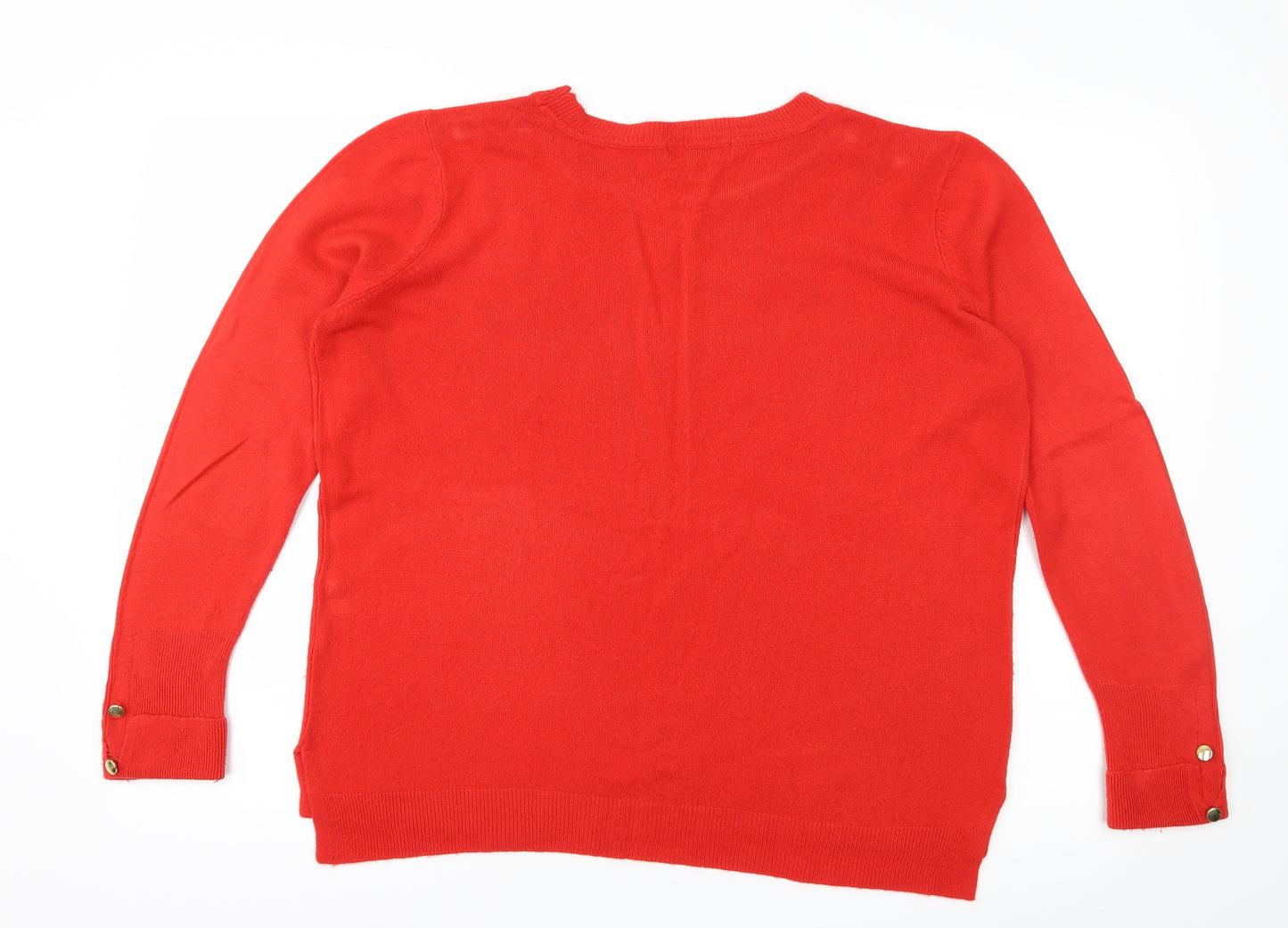 Primark Womens Red  Knit Pullover Jumper Size 12