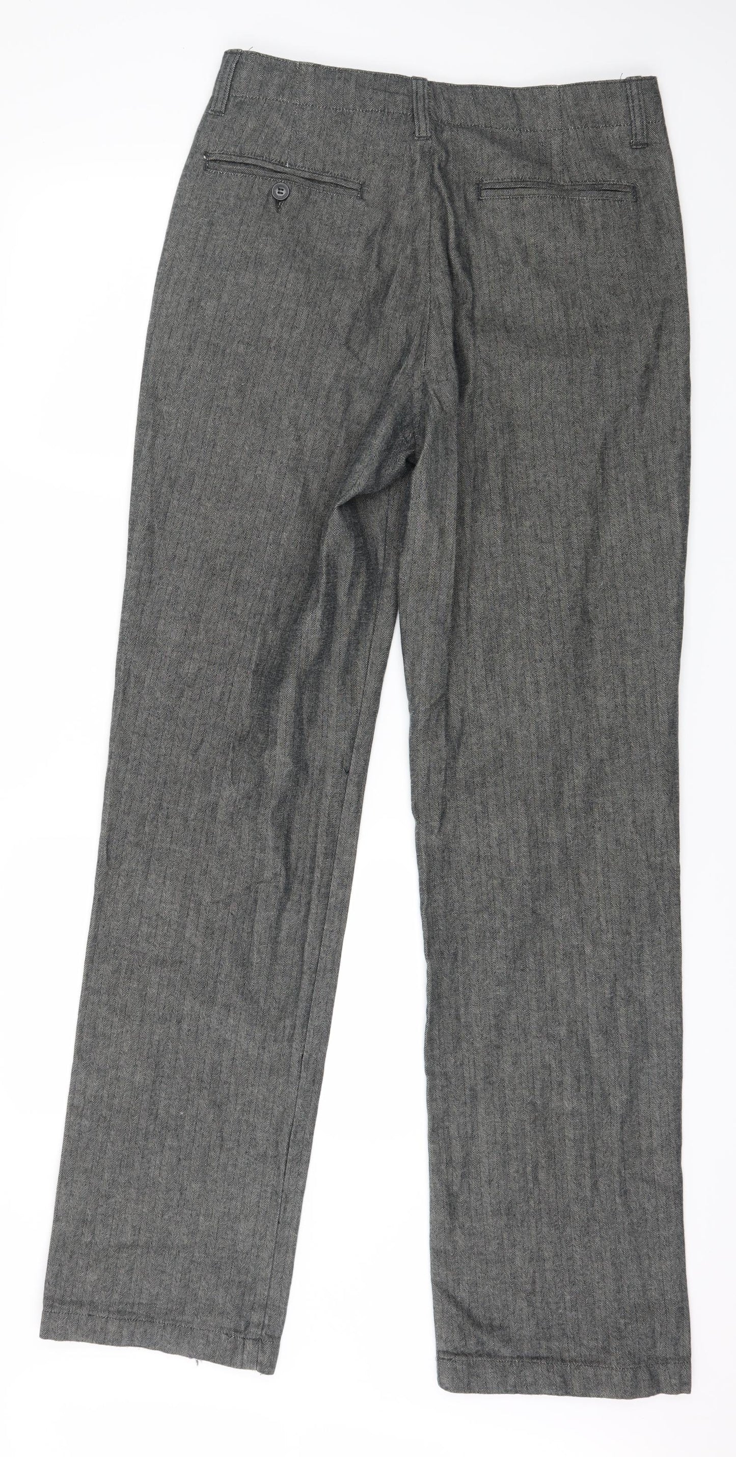 Zara Mens Brown Herringbone  Trousers  Size 30 in L34 in