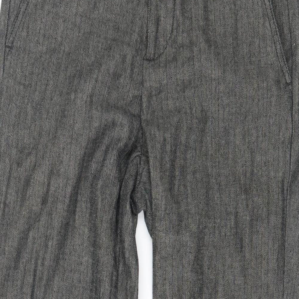 Zara Mens Brown Herringbone  Trousers  Size 30 in L34 in