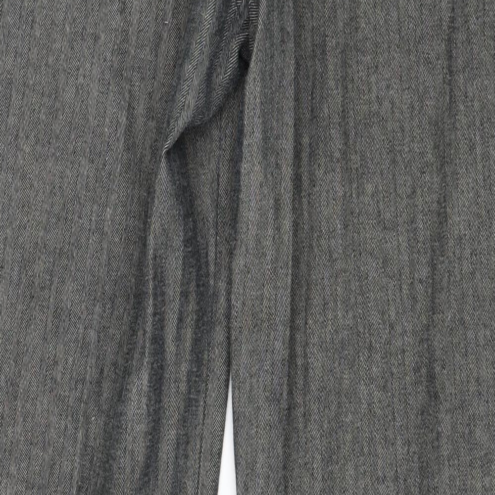 Zara Mens Brown Herringbone  Trousers  Size 30 in L34 in