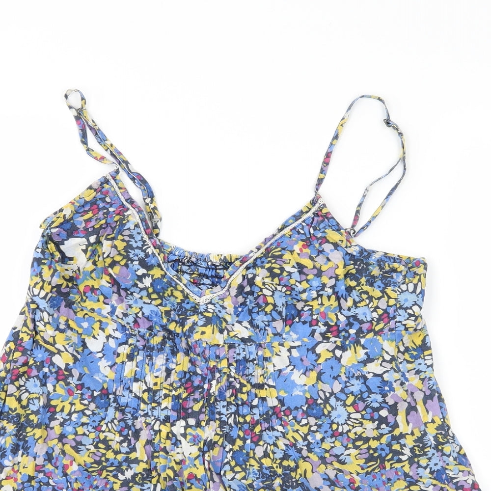 Jack Wills Womens Blue Floral  Camisole Tank Size 8