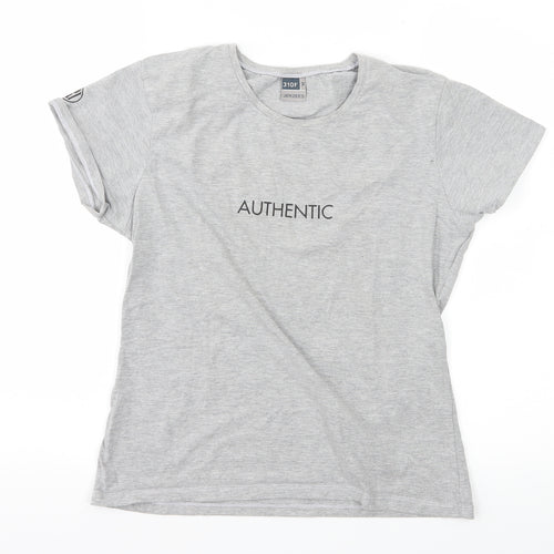 JERZEES Womens Grey  Jersey Basic T-Shirt Size M  - Authentic
