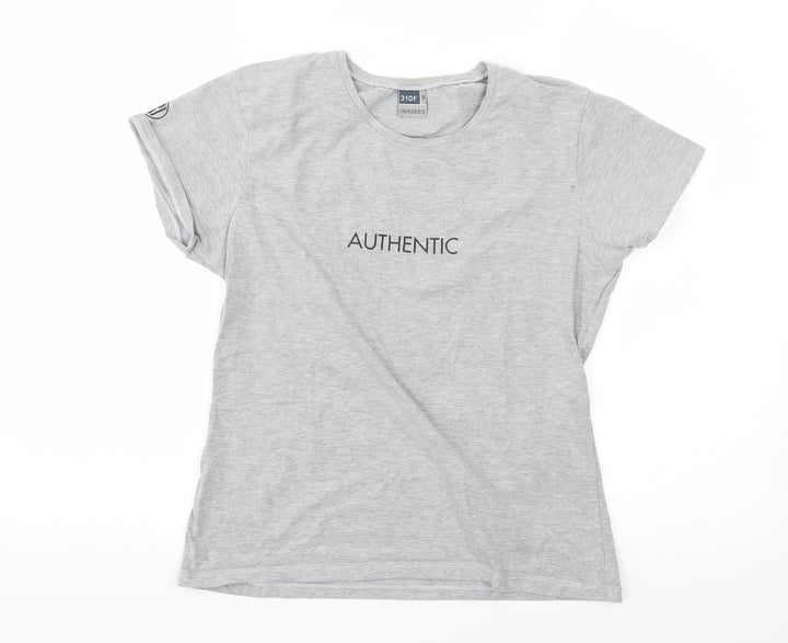 JERZEES Womens Grey  Jersey Basic T-Shirt Size M  - Authentic