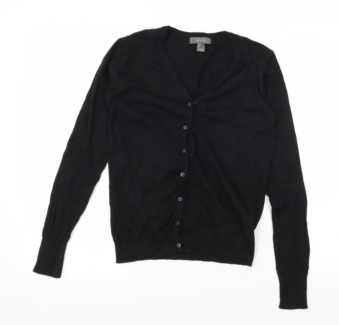 Primark Womens Black  Knit Cardigan Jumper Size 8