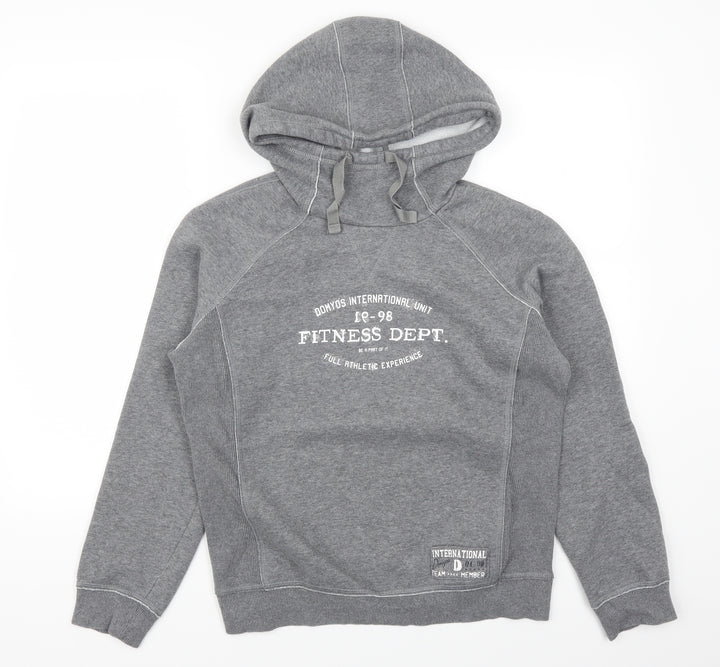 DOMYOS Boys Grey Pullover Hoodie Size L - Domyos International Fitness Dept