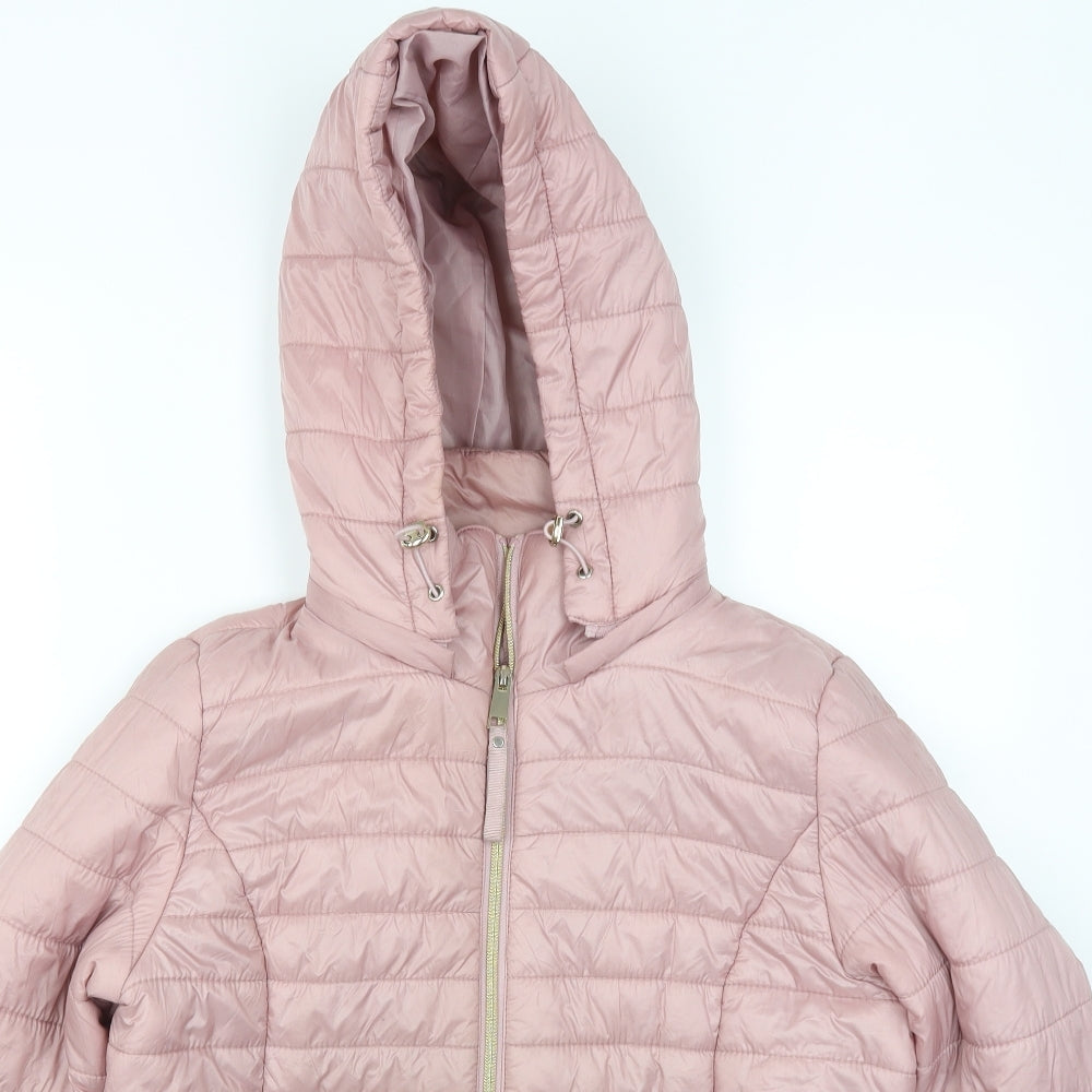F&F Womens Pink   Quilted Coat Size 10