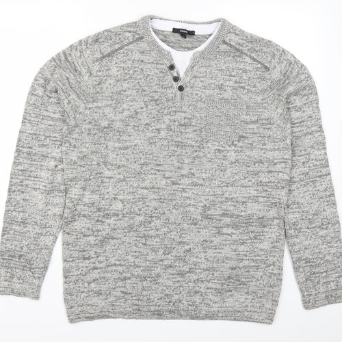 George Mens Grey   Pullover Jumper Size M