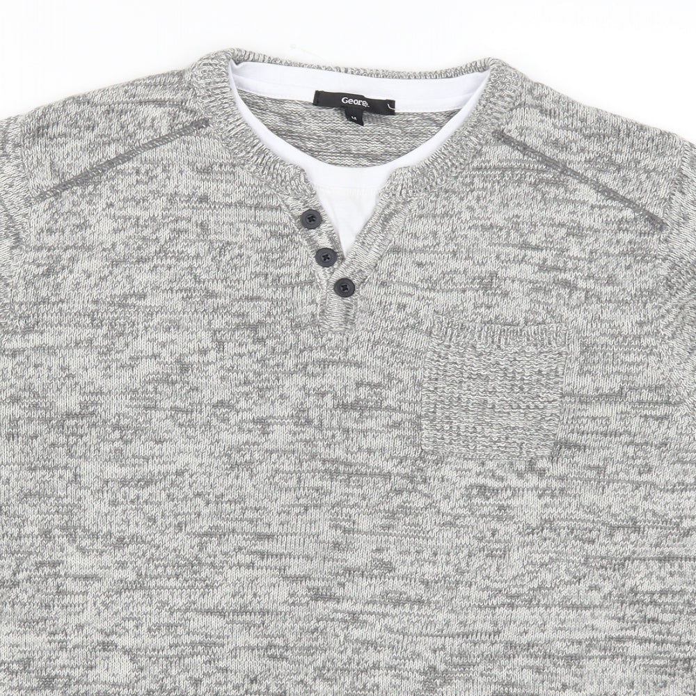 George Mens Grey   Pullover Jumper Size M
