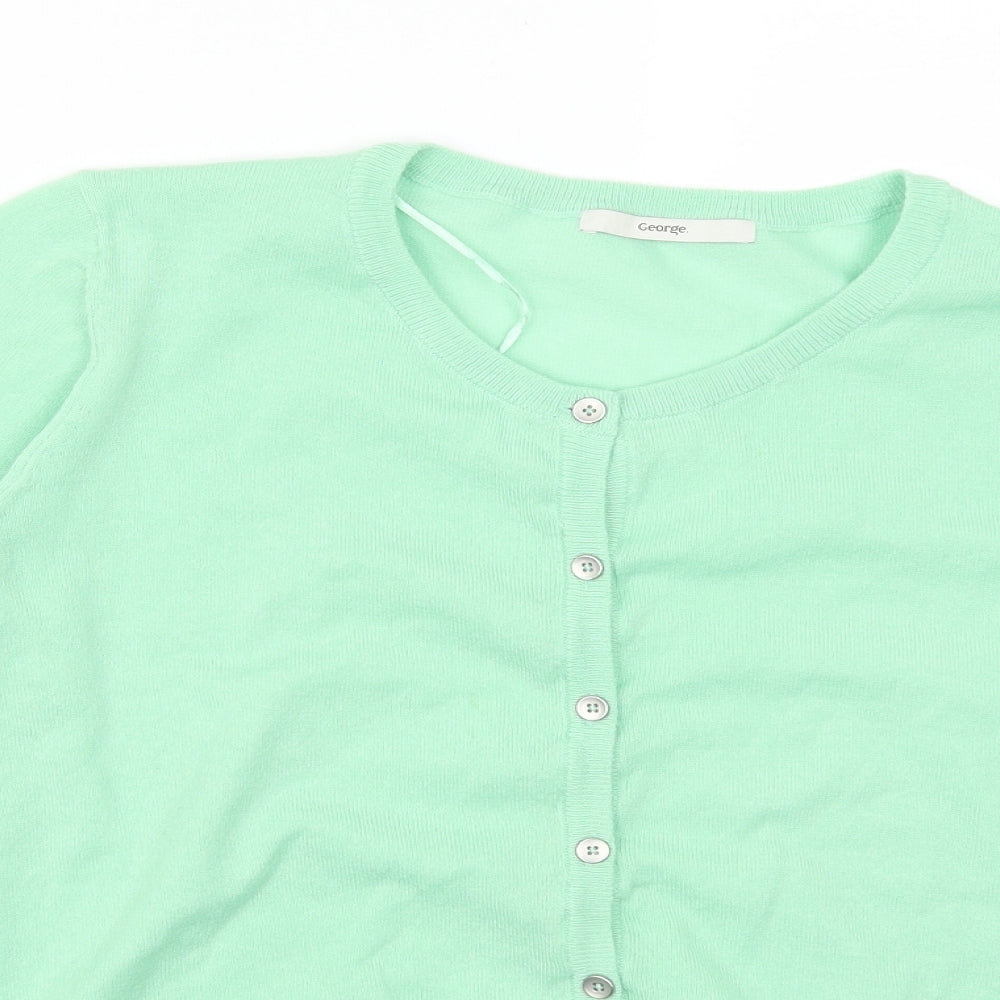 George Womens Green   Cardigan Jumper Size 14