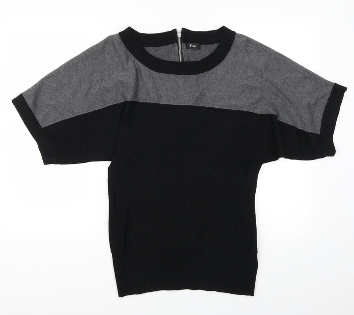 F&F Womens Black Pullover Jumper Size 8