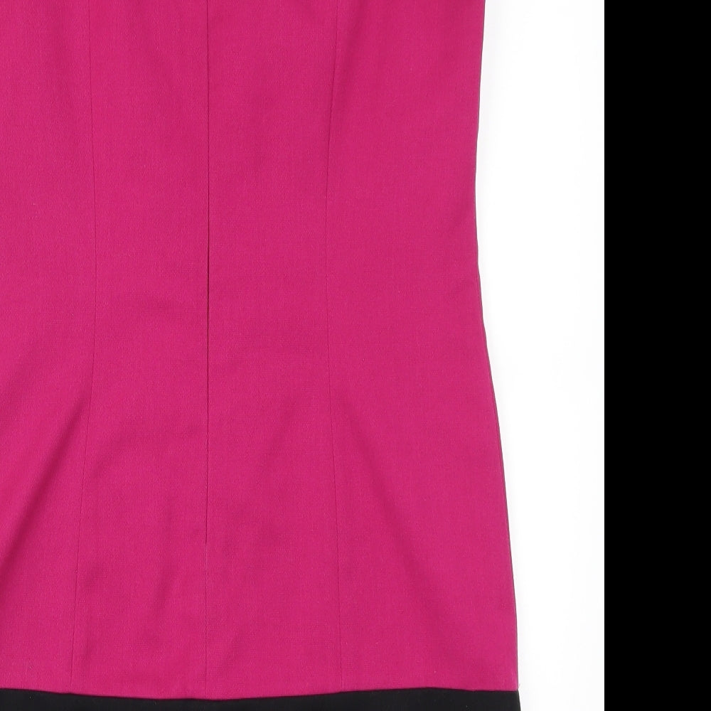 NEXT Womens Pink Colourblock  Pencil Dress  Size 10
