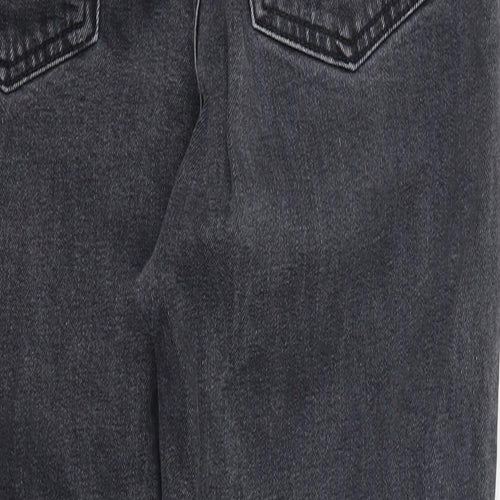 Topshop Womens Grey  Denim Straight Jeans Size 26 in L24 in