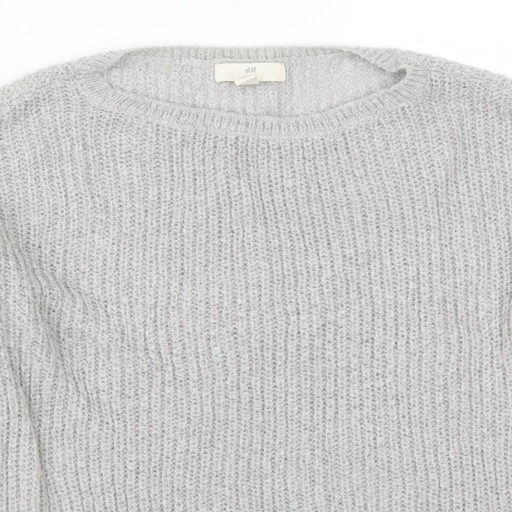H&M Womens Grey   Pullover Jumper Size S