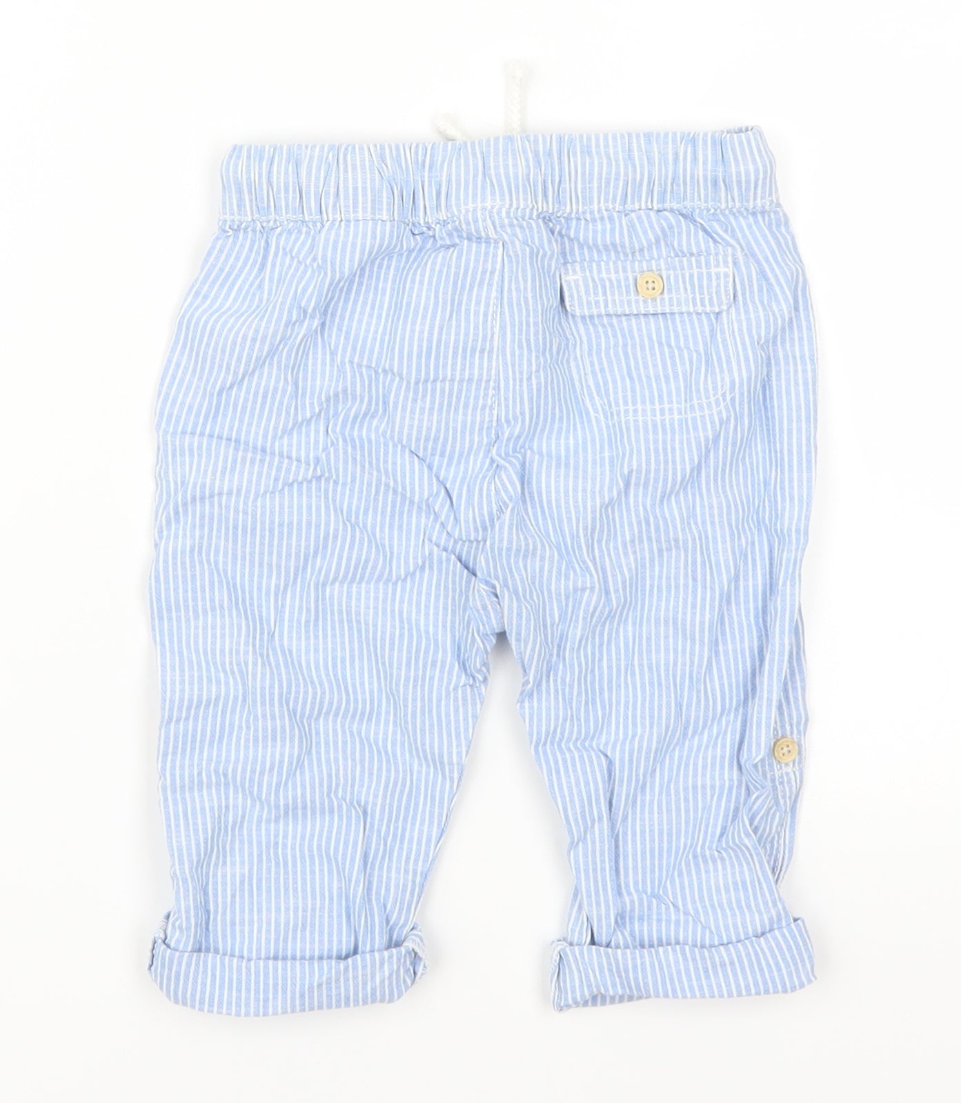 H&M Boys Blue Striped  Capri Trousers Size 9-12 Months