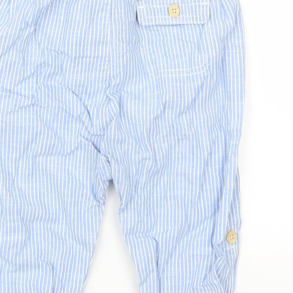 H&M Boys Blue Striped  Capri Trousers Size 9-12 Months