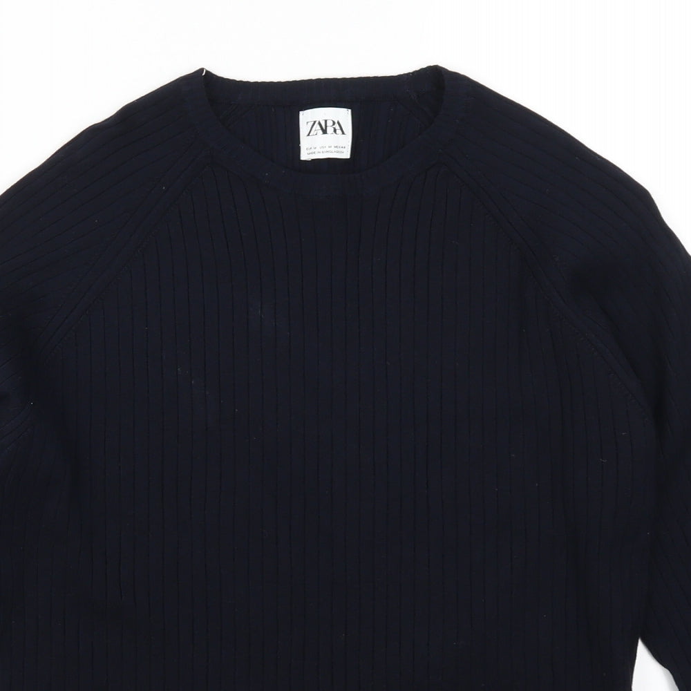 Zara Mens Blue   Pullover Jumper Size M