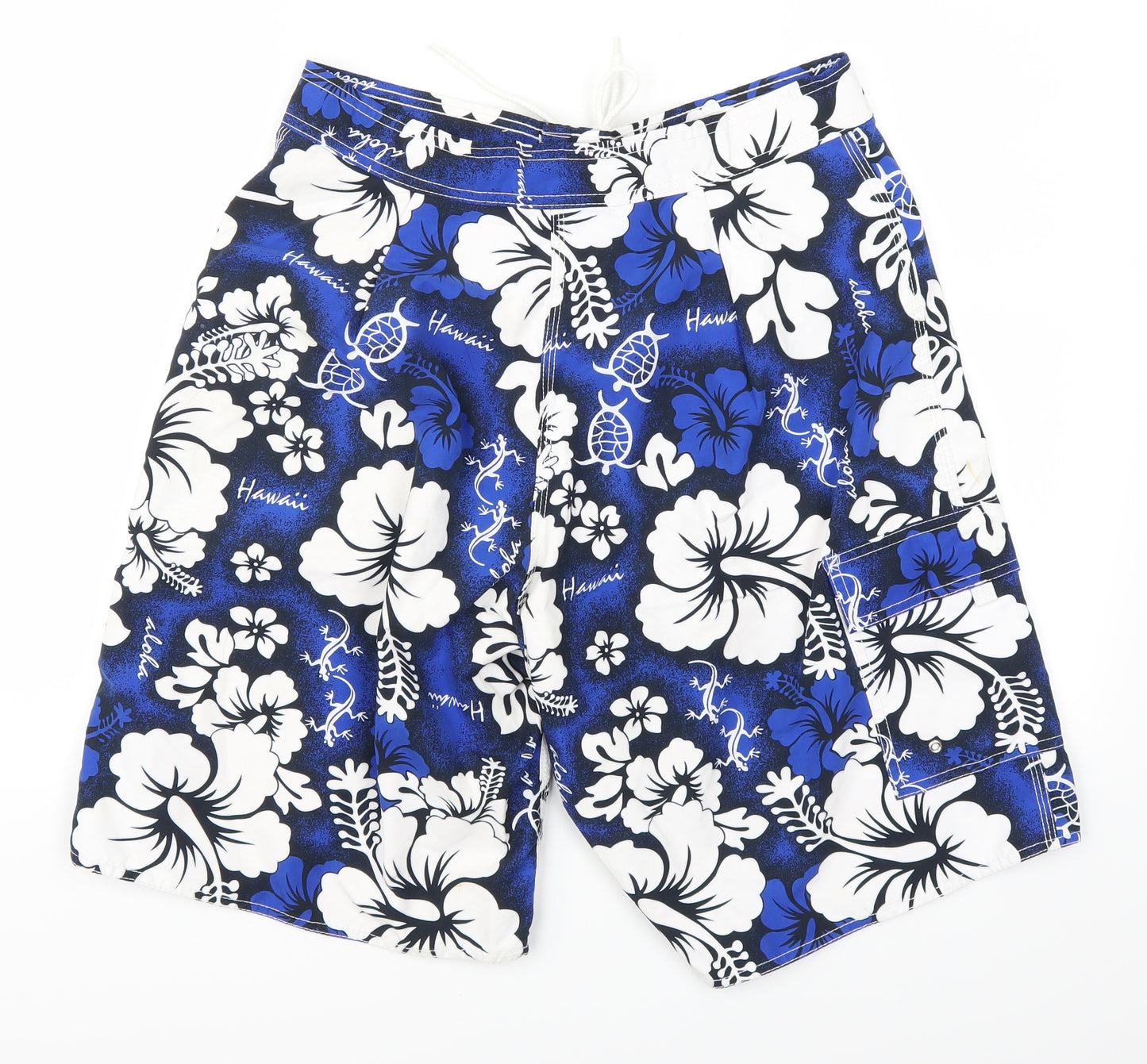 Preworn Mens Blue Floral  Athletic Shorts Size 34