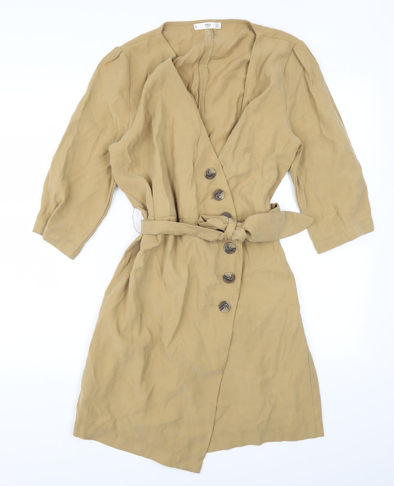 Mango Womens Beige   Shirt Dress  Size M