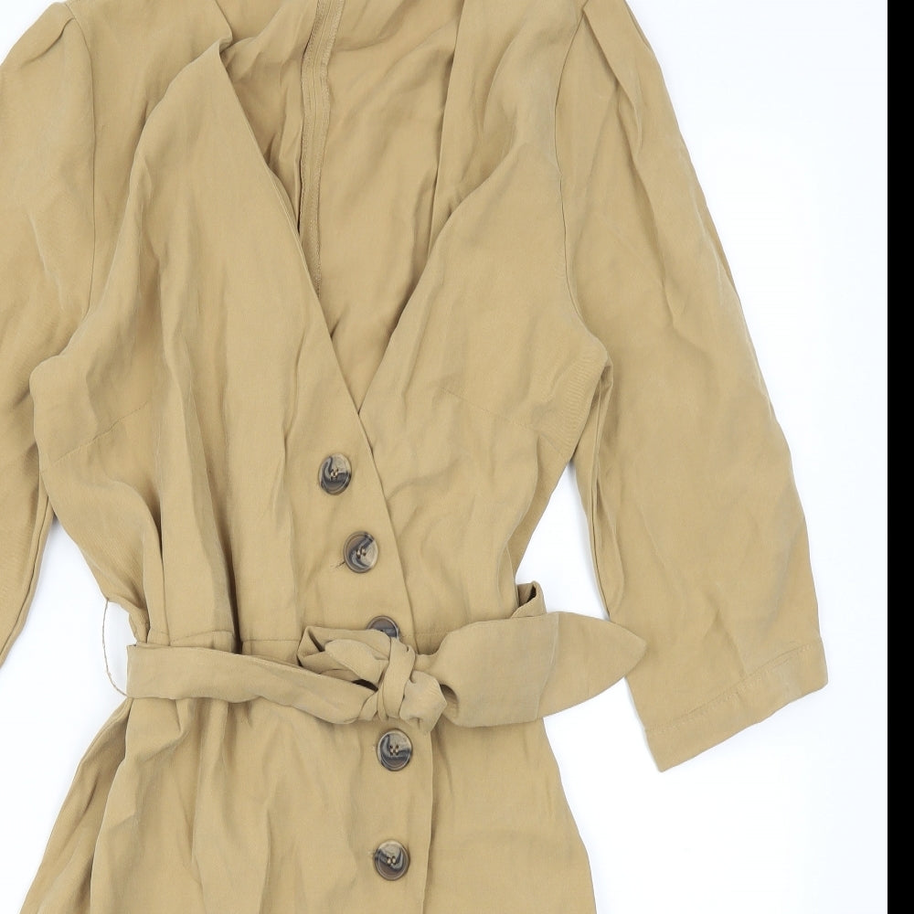 Mango Womens Beige   Shirt Dress  Size M