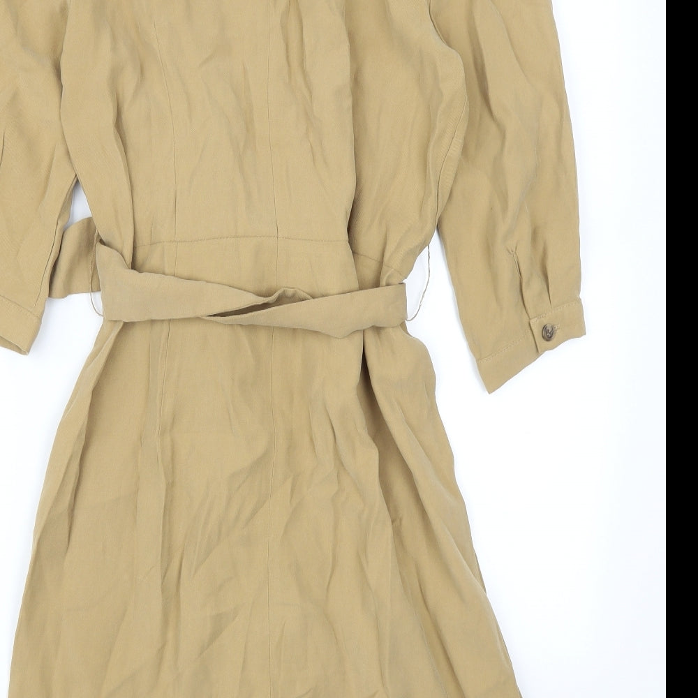Mango Womens Beige   Shirt Dress  Size M