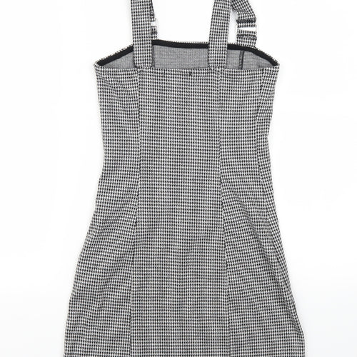 Bershka Womens Grey Houndstooth  Mini  Size XS