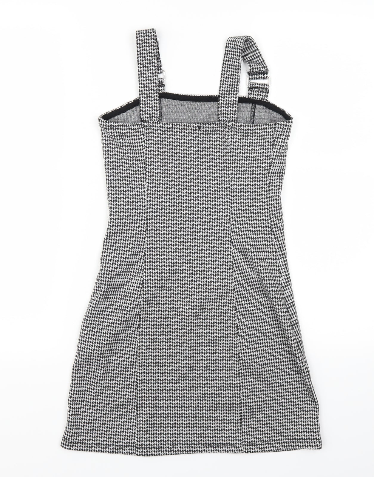 Bershka Womens Grey Houndstooth  Mini  Size XS