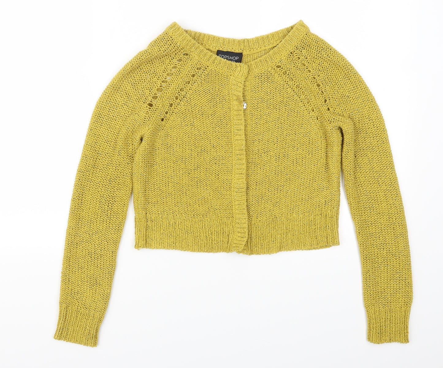 Topshop Womens Yellow   Cardigan Jumper Size 6