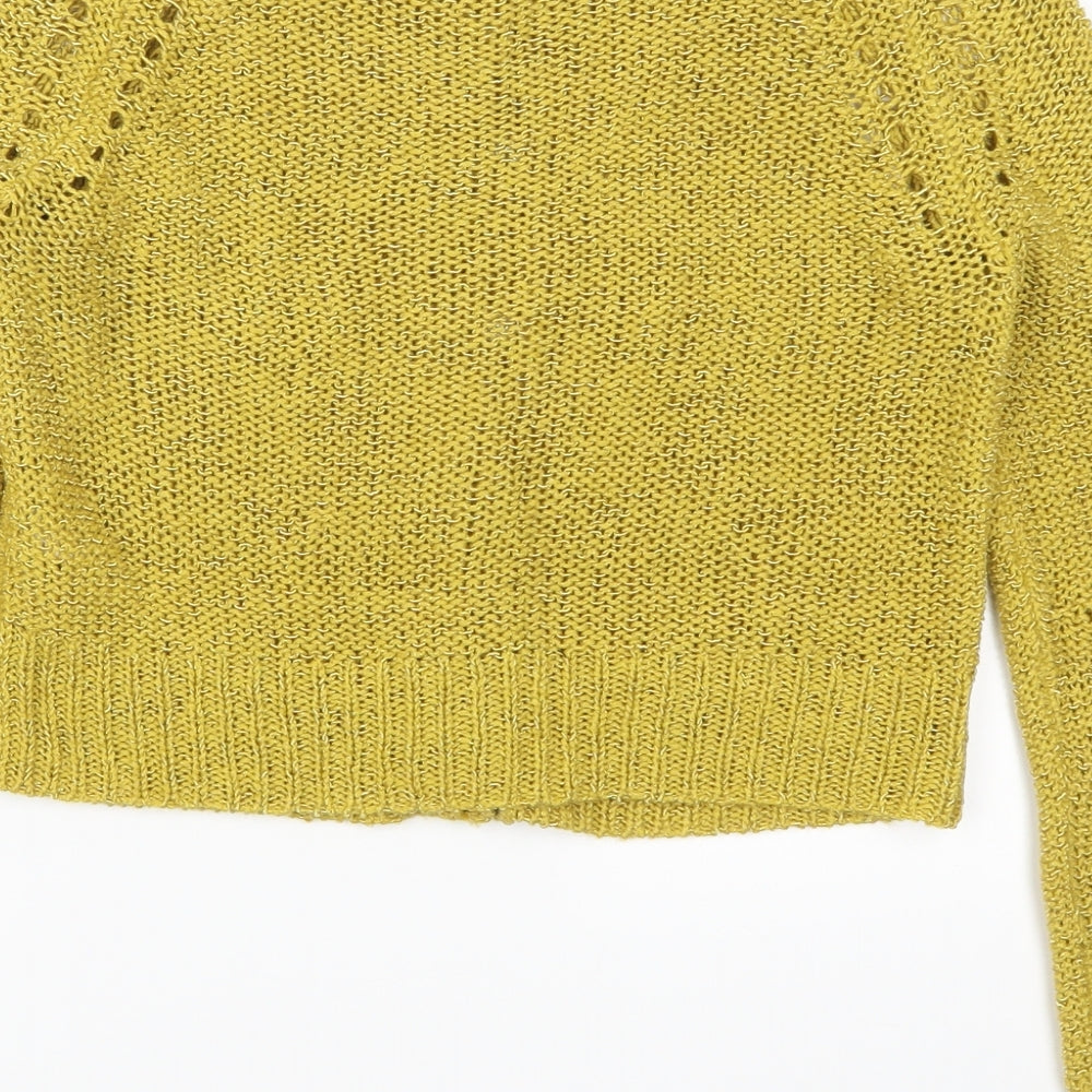 Topshop Womens Yellow   Cardigan Jumper Size 6