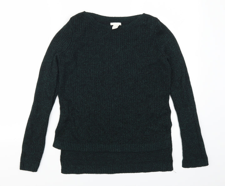 H&M Womens Green Pullover Jumper Size S