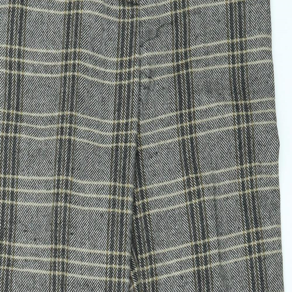 F&F Womens Brown Check  Trousers  Size 12 L27 in