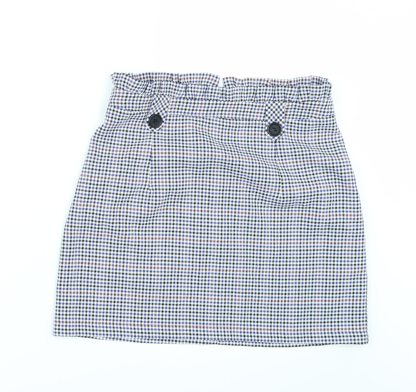 Topshop Womens Blue Check  Mini Skirt Size 10