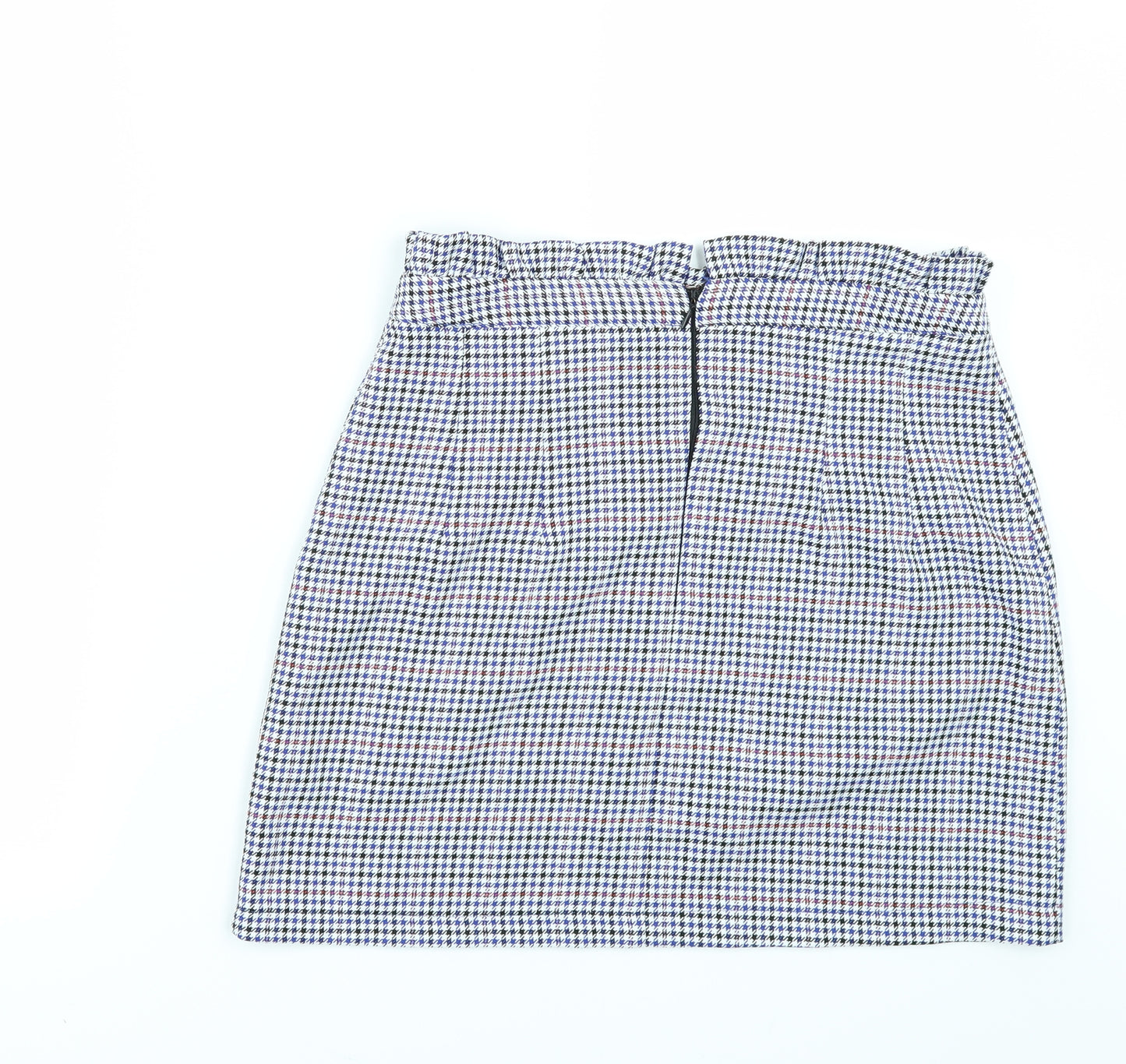 Topshop Womens Blue Check  Mini Skirt Size 10