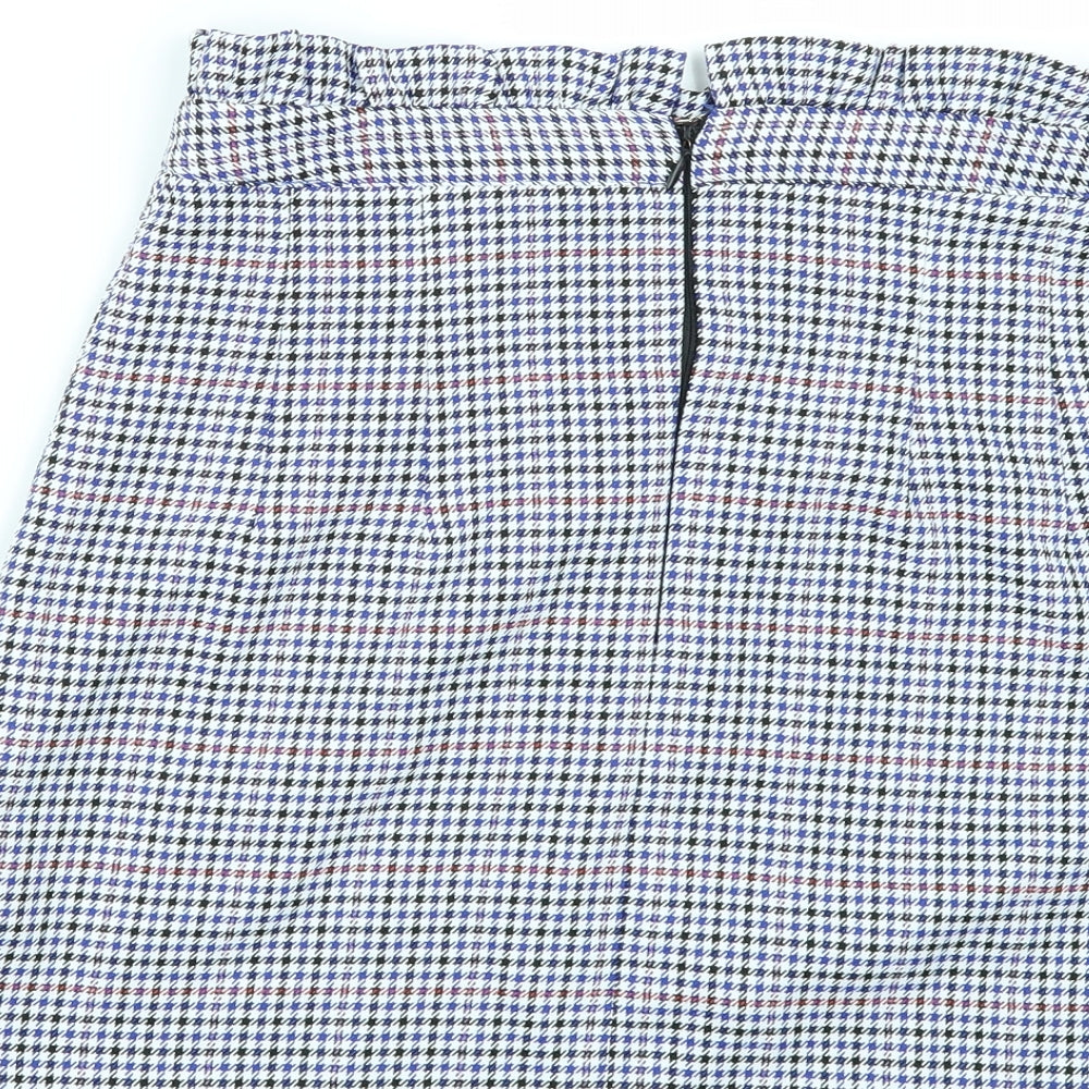 Topshop Womens Blue Check  Mini Skirt Size 10