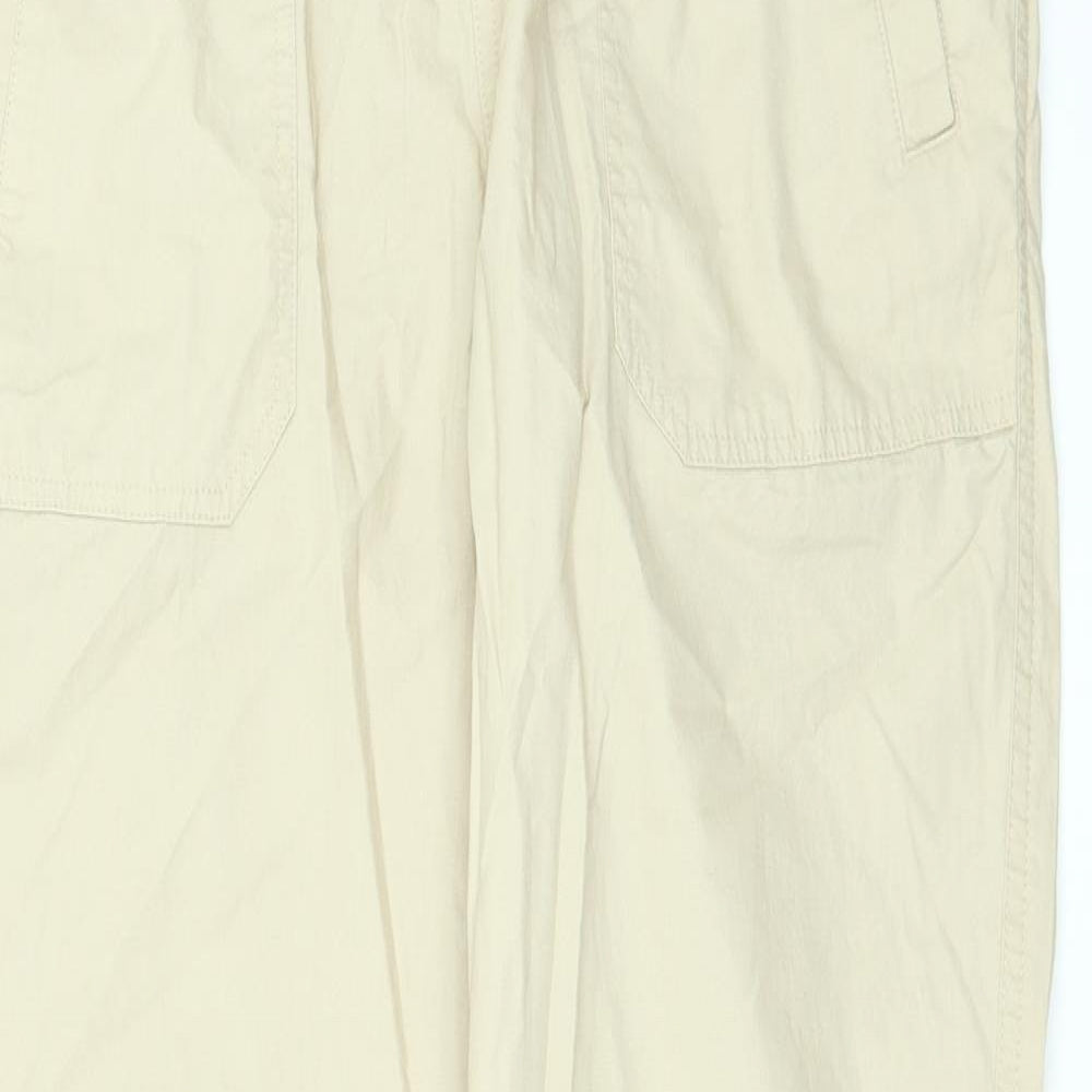 Marks and Spencer Womens Beige   Cargo Trousers Size 12 L29 in