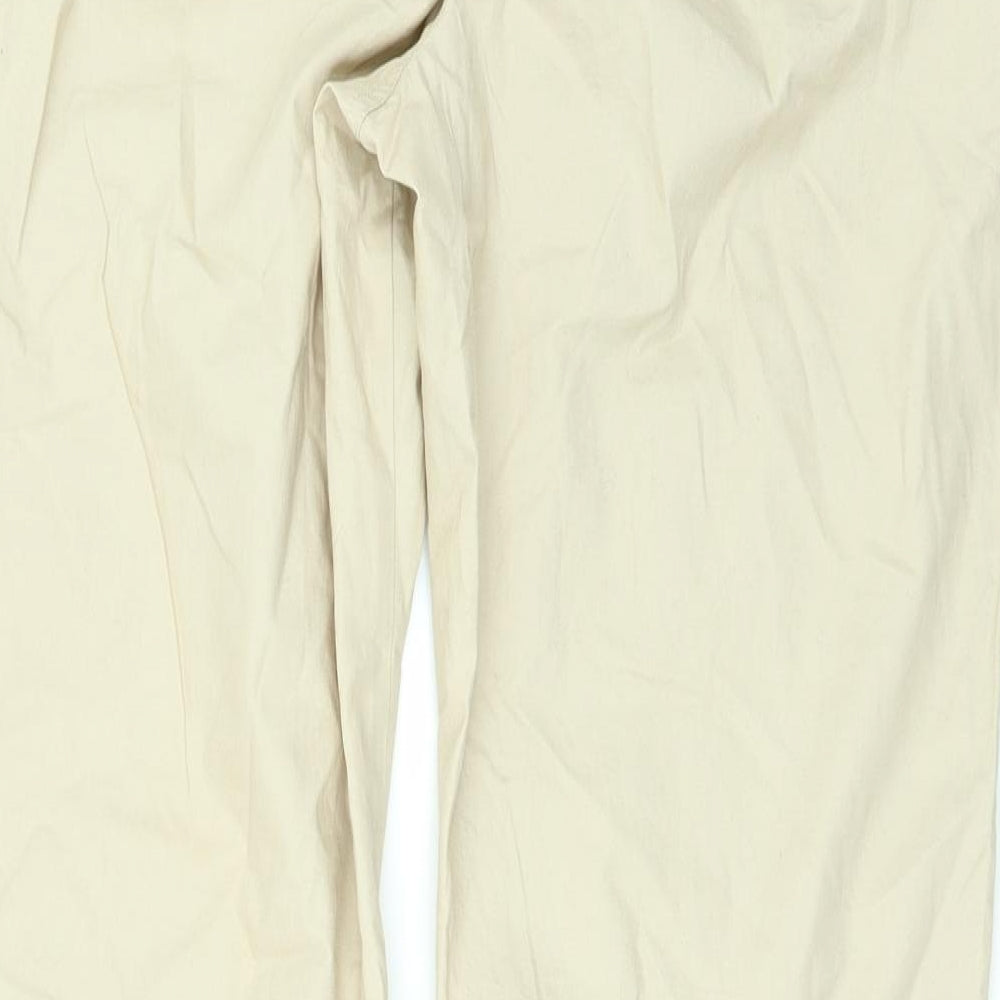 Marks and Spencer Womens Beige   Cargo Trousers Size 12 L29 in