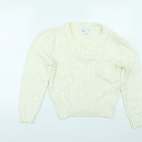 BHS Womens White   Pullover Jumper Size 14