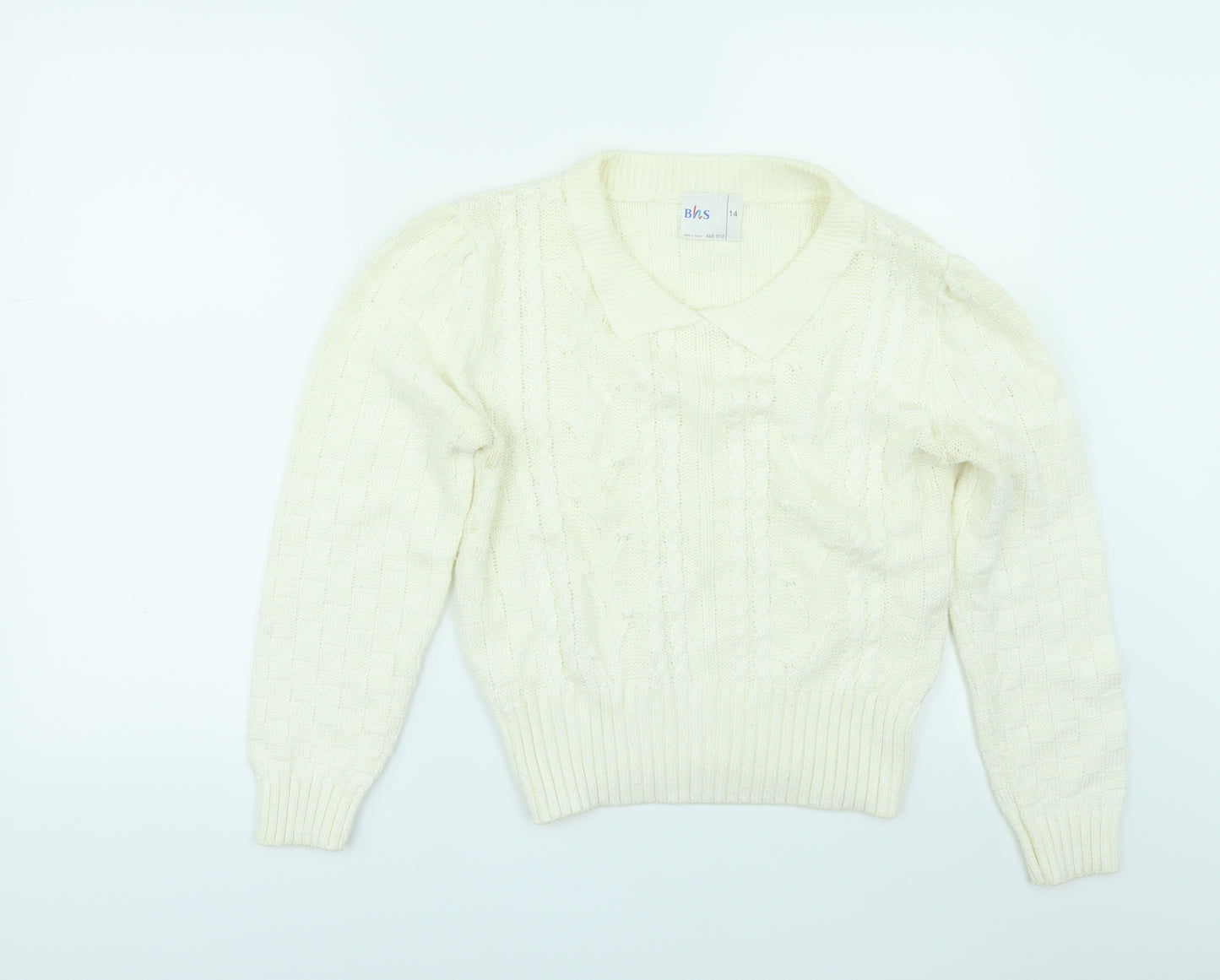 BHS Womens White   Pullover Jumper Size 14