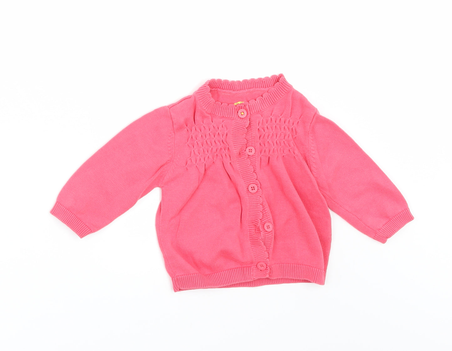 Marks and Spencer Girls Pink   Cardigan Jumper Size 3-6 Months