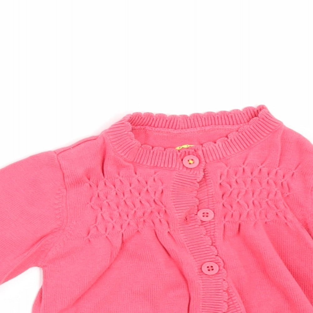 Marks and Spencer Girls Pink   Cardigan Jumper Size 3-6 Months