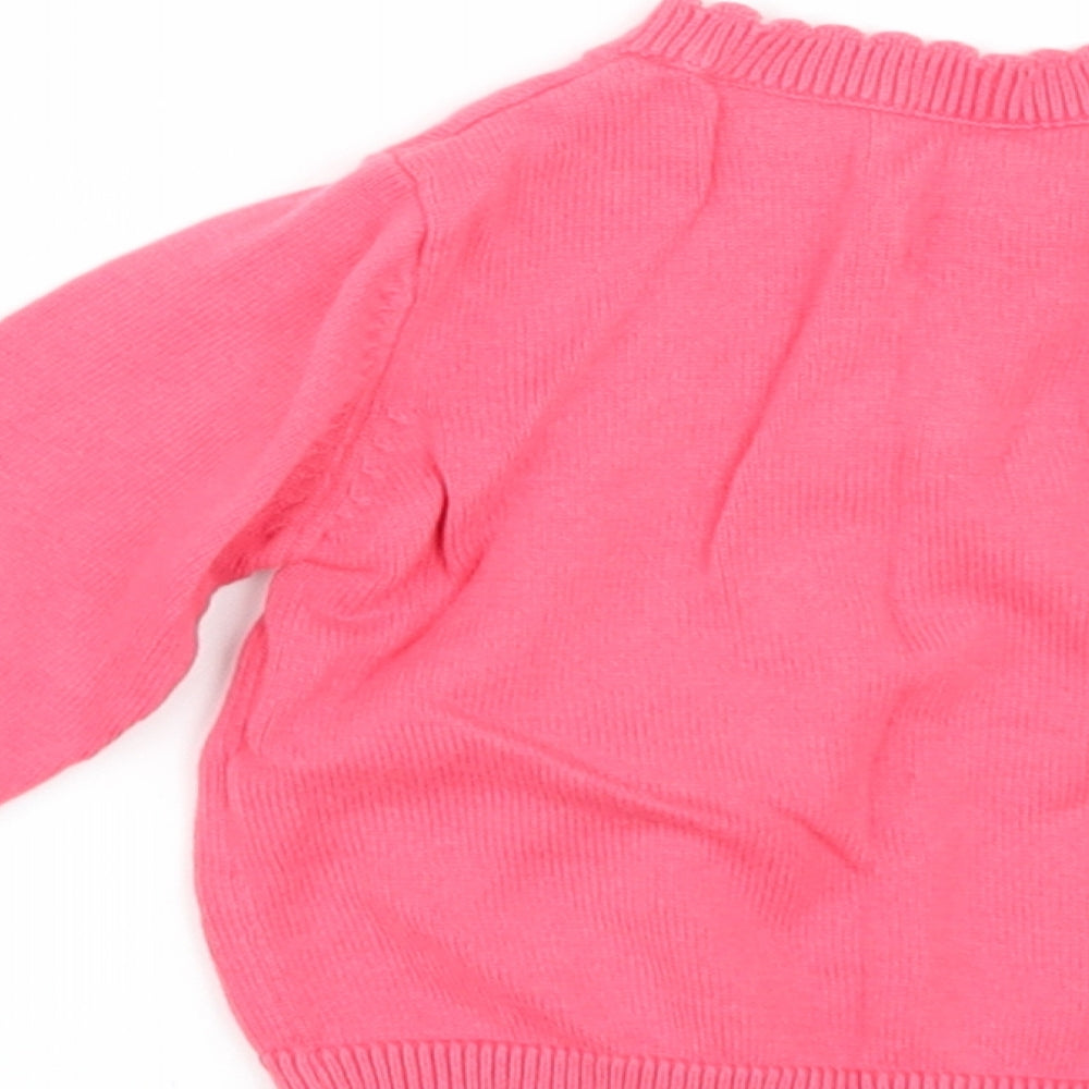 Marks and Spencer Girls Pink   Cardigan Jumper Size 3-6 Months