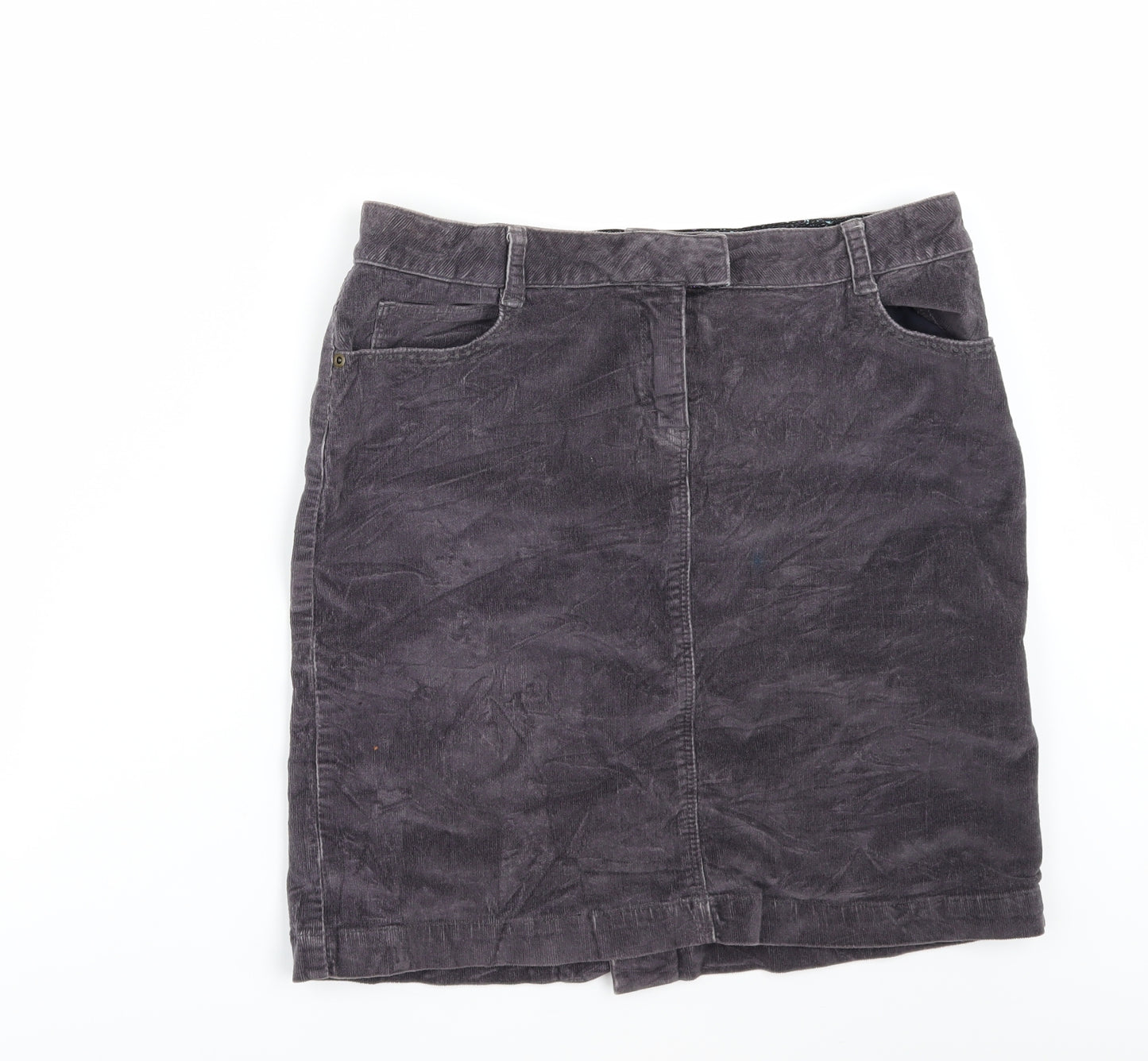 John Lewis Womens Purple  Corduroy Mini Skirt Size 14