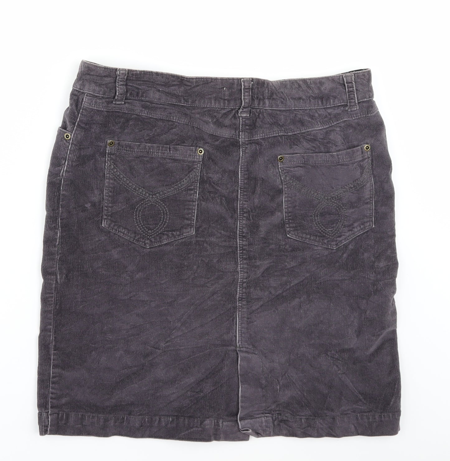 John Lewis Womens Purple  Corduroy Mini Skirt Size 14
