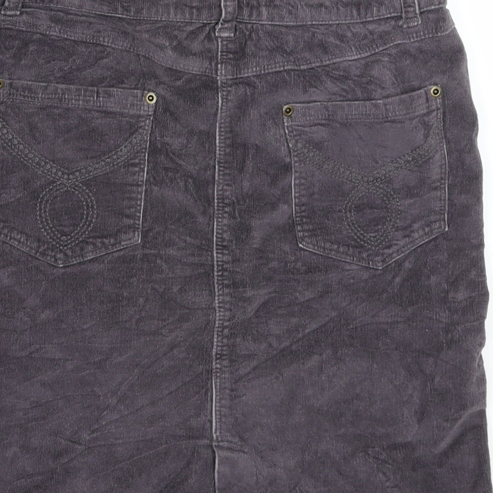John Lewis Womens Purple  Corduroy Mini Skirt Size 14