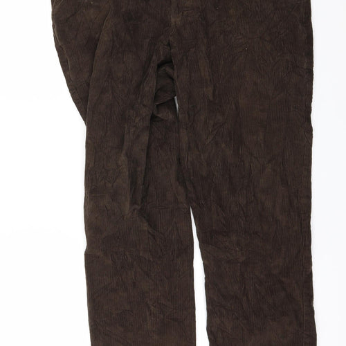 Farah Mens Brown  Corduroy Straight Jeans Size 38 L29 in