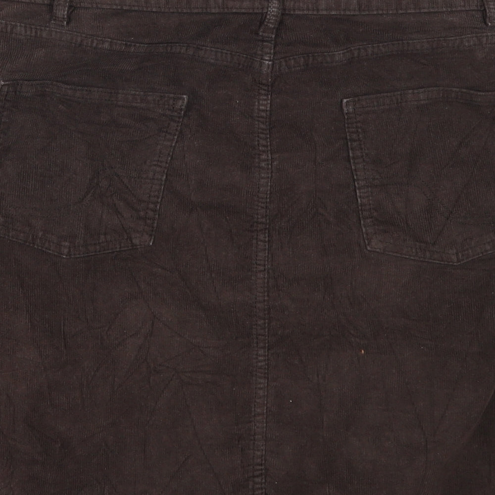 Fat Face Womens Brown  Corduroy Mini Skirt Size 14