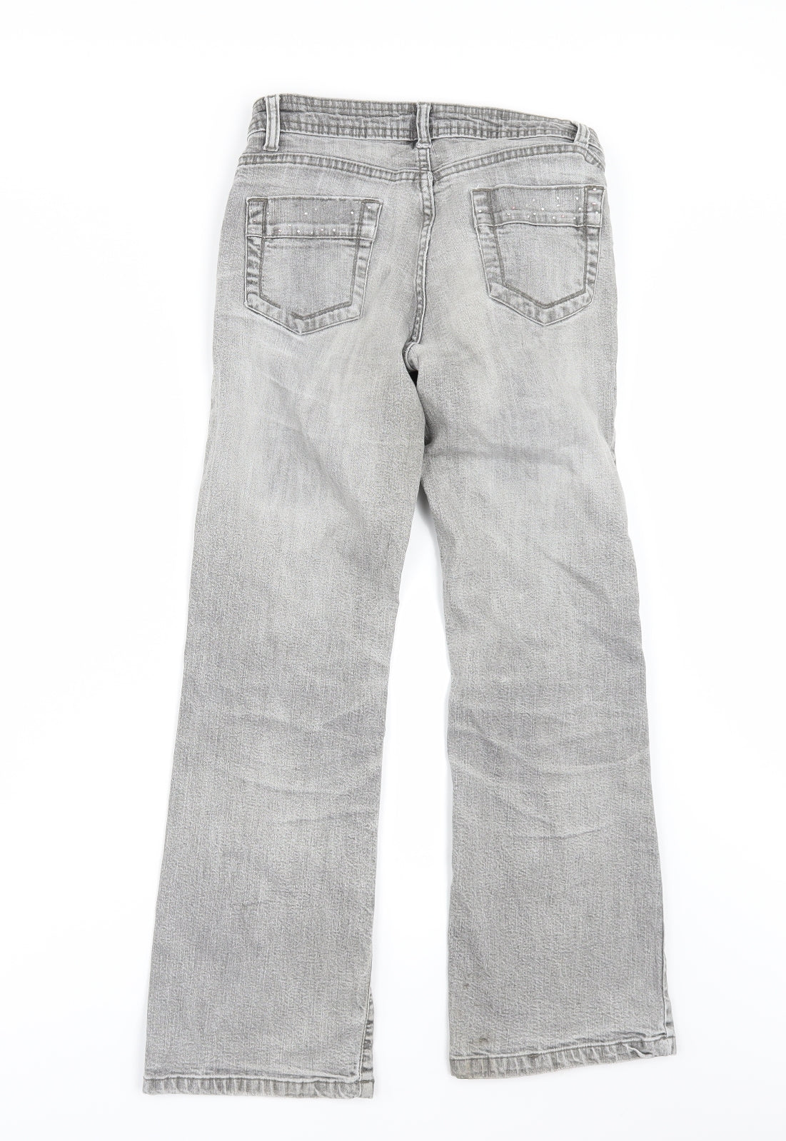 Attitude Girls Grey  Denim Flared Jeans Size 11-12 Years