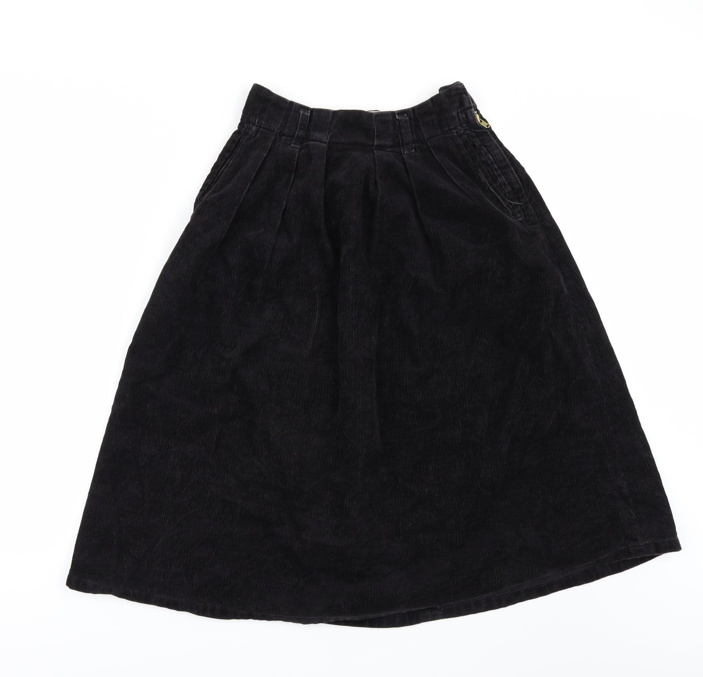 Warehouse Womens Black  Corduroy A-Line Skirt Size 10  - ``