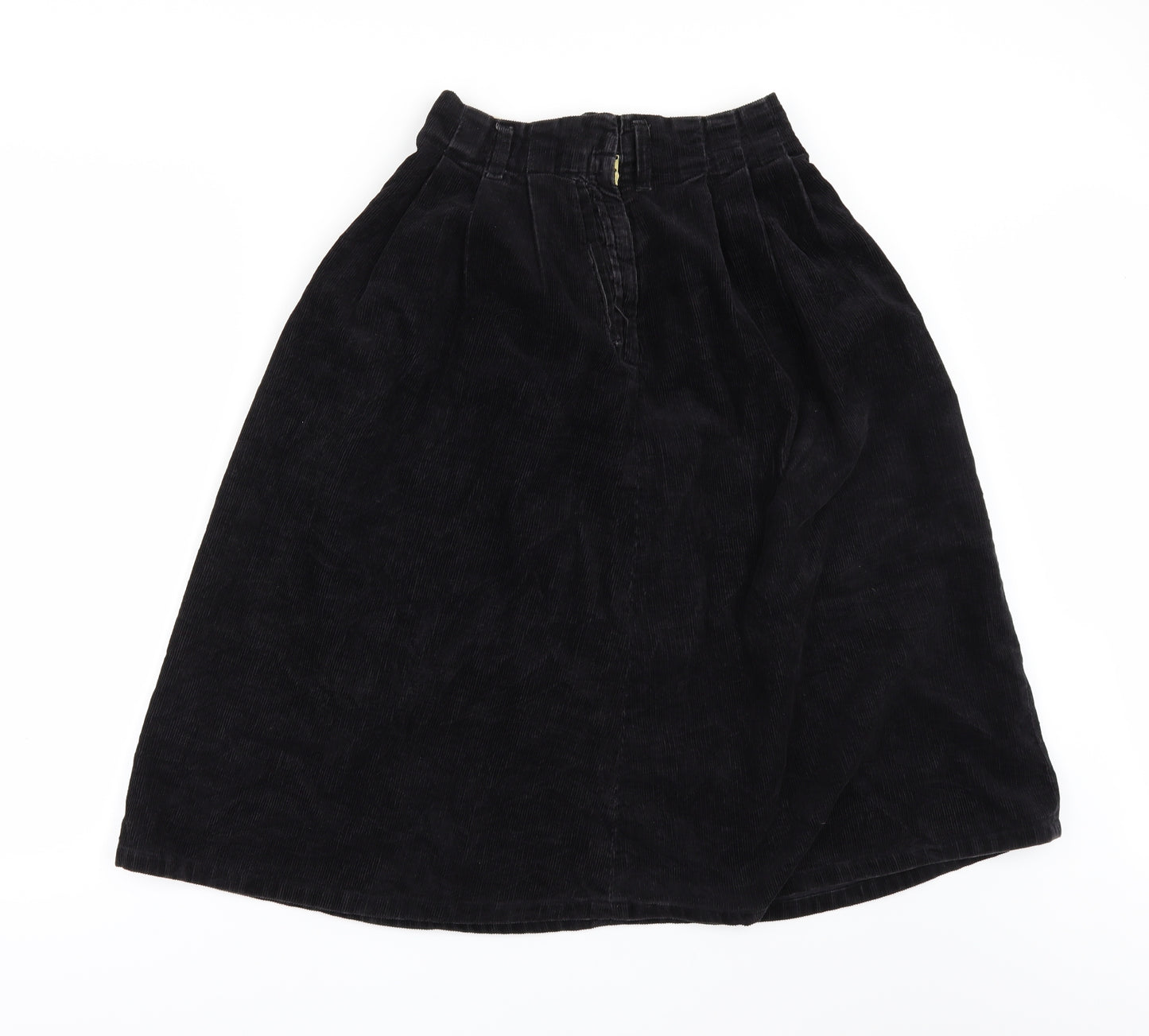 Warehouse Womens Black  Corduroy A-Line Skirt Size 10  - ``
