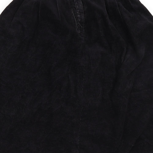 Warehouse Womens Black  Corduroy A-Line Skirt Size 10  - ``
